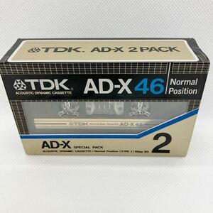 【新品未開封】レトロ TDK カセットテープ ノーマルポジション オーディオ AD－X ２個パック