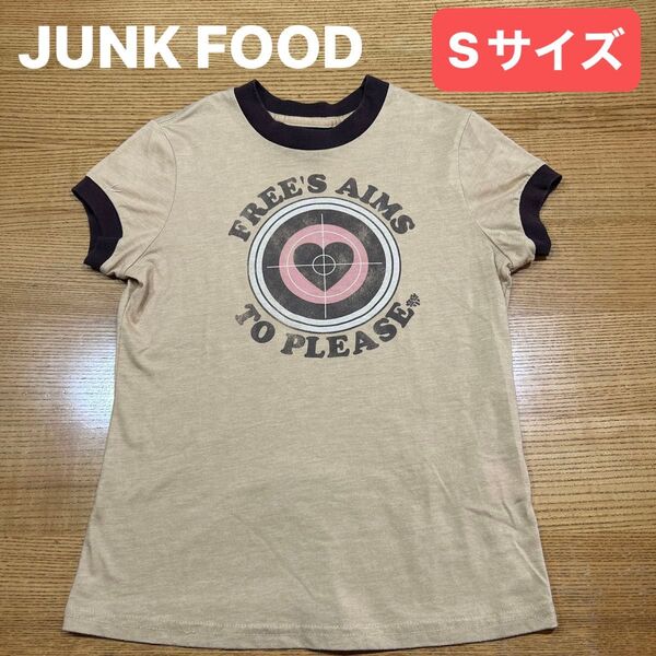 【JUNK FOOD】(USED)ジャンクフード ベージュ 半袖Tシャツ Sサイズ コラボ フリーズショップ