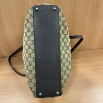 T427/【中古品】GUCCI グッチ GGキャンバス ハンドバッグ シマ _画像3