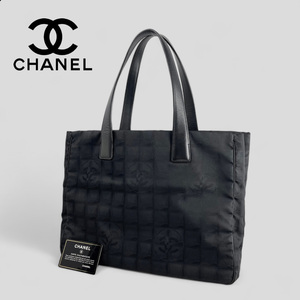 ●シャネル・CHANEL● ニュートラベルライン トートMM 肩掛けトートバッグ ギャランティーカード付