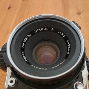 ZENZA BRONICA 中判カメラ NIKKOR-P F2.8 75mm レンズ セット フィルムカメラ ゼンザブロニカ ジャンク 動作未確認の画像5