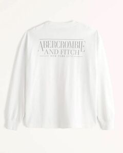 新品 正規品 A&F オーバーサイズ長袖 ヘビーウエイト ロゴグラフィックTシャツW