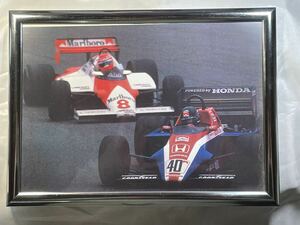 1983年オランダGP。マクラーレンTAGポルシェと、スピリット・ホンダのポスターパネル A4サイズ ニキ・ラウダ、ステファン・ヨハンソン