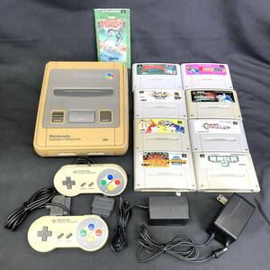 □スーパーファミコン本体/ソフトまとめ【スーパーファミコン本体/ドラッケン/ボンバーマン5/ファーランドストーリー/他/任天堂】M9001