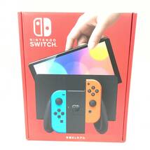 ■未使用品Switch本体【NintendoSwitch本体/有機ELモデル】販売店舗印有/送料無料/１円～/ニンテンドースイッチ本体（N2901）_画像1