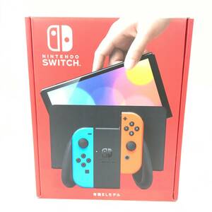 ■未使用品Switch本体【NintendoSwitch本体/有機ELモデル】販売店舗印有/送料無料/１円～/ニンテンドースイッチ本体（N2901）