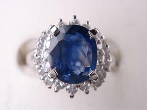 ★新品・送料無料★プラチナサファイヤリング★１．３６ct★