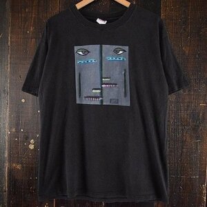 90's DOCART USA製 アブストラクトアートTシャツ イラスト 90年代 抽象絵画 アメリカ製 非対称 男性にも 女性にも 古着 ビンテージ