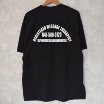 REGISTERED MESSAGE THERAPIST 企業プリントTシャツ L 半袖 コットン 黒 ブラック フルーツオブザルーム 筋肉 セラピスト 古着_画像2