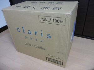 クラリス 220組 5箱×12パック ボックス ティッシュ 60箱 180mm×215mm 