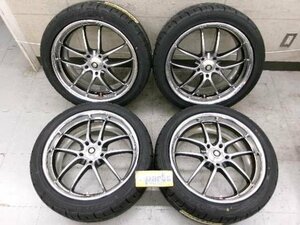 WORK　マイスターS2R　18インチ4本　8J　5穴　114.3　+42　新品タイヤ付　245/40R18　DZ102　野田