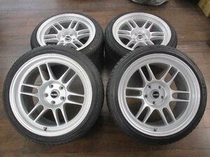 RAYONE648/新品タイヤ18インチ4本　10.5J＋30　5H114.3　265/35R18　オバフェン　ランエボ等？岩槻