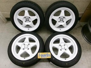 未走行 シロン　CH1269 15インチ 4本 4穴　6.5J　PCD100　+35　165/55R15　5本スポーク　野田