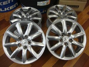 LS460前期純正/18インチホイール4本セット　18X7.5J　5H　PCD120　OFF32　川越