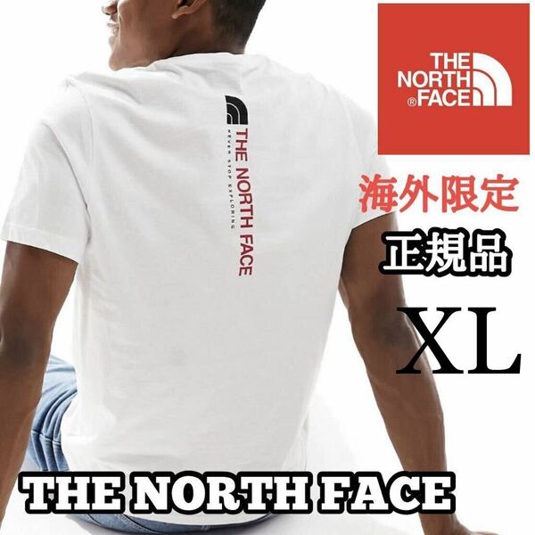 THE NORTH FACE ザ ノースフェイス メンズ 半袖 Tシャツ バッグデザイン 海外限定 正規品 完売品 ホワイト 白 L XL コットン クールネック