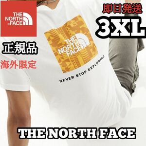 The North Face ノースフェイス メンズ Tシャツ 半袖 大きい ビックサイズ redbox コットン スクエア ホワイト 白 XXL 3XL 海外限定 白