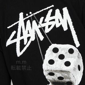 送料無料 stussy ステューシー L STUSSY FUZZY DICE TEE Tシャツ 黒の画像3