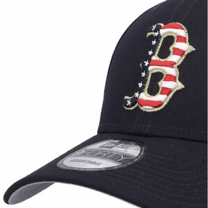 NEWERA ニューエラ 9FORTY MLB ボストン レッドソックス キャップ 帽子 国旗 独立記念 海外限定 正規品 Boston Red Soxの画像6