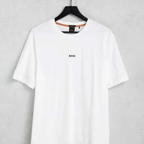 HUGO BOSS ORENGE ヒューゴボス オレンジ 半袖 Tシャツ メンズ ロゴT コットン クルーネック リラックスフィット S ホワイト 海外限定 の画像3