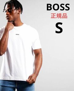 HUGO BOSS ORENGE ヒューゴボス オレンジ 半袖 Tシャツ メンズ ロゴT コットン クルーネック リラックスフィット S ホワイト 海外限定 