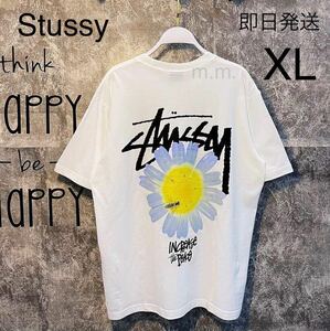 stussy ステューシー メンズ レディース 半袖 Tシャツ ITP FLOWER XL 白 ホワイト ハチ