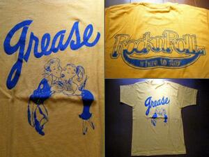 ネオビンテージ！★７０’ｓ～ ＧＲＥＡＳＥ グリース 映画 Tシャツ ジョン トラボルタ ロカビリー 古着 リーゼント ロックンロール