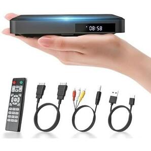★ブラック★ ミニDVDプレーヤー 1080Pサポート DVD/CD再生専用モデル USB給電 リージョンフリー CPRM対応 HDMI出力 録画の再生の画像1