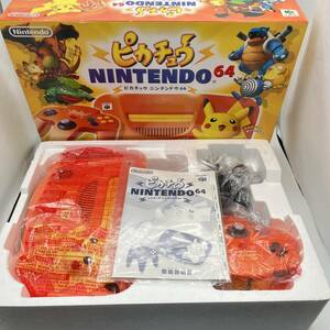 Новый неиспользованный Nintendo 64 Pikachu Оранжевый Желтый Nintendo 64 N64　