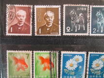 普通切手　使用済み　動植物国宝図案シリーズから　同じ図案で改色・額面変更のあった切手ペアなど　　14組　29枚_画像2