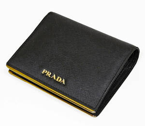 【美品】PRADA プラダ サフィアーノ 二つ折りコンパクト財布 1MV204 ★札入れ・小銭入れ・カード ★JR名古屋高島屋 ★全国送料無料♪