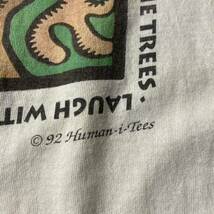 【90sUSA製】Human-i-Tees ビンテージ　S/SアートTシャツ　ホワイト　XLサイズ 古着　プリント　シングルステッチ　_画像5