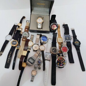 ジャンク腕時計23個まとめて/ SEIKO セイコー/ CITIZEN シチズン / CASIO カシオ /Gショック/ALBA/MARC JACOBS/DIESEL等/クオーツ/腕時計の画像1