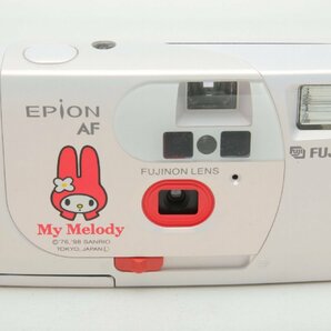 ※【通電確認】 ヴィンテージ 2台 FUJIFILM 富士フィルム コンパクトカメラ EPiON AF マイメロディ My Melody ストラップ 箱付 c0477の画像7