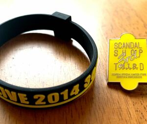 未使用　SCANDAL ラバーバンド　ピンバッジ　2014 ARENA LIVE 3rdSHOP