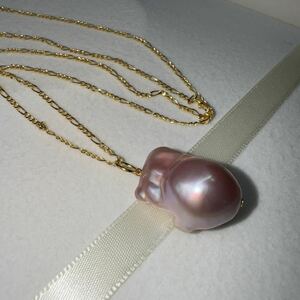 【B6】淡水真珠　オイスターパール　大粒ネックレス