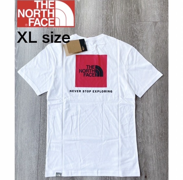 ☆正規品新品☆THE NORTH FACE M SS RED BOX TEE ノースフェイス 半袖 Tシャツ レッドボックス ホワイト×レッド XLサイズ ユニセックス