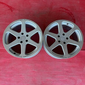 1円スタート！最落無し！ブリヂストン B.I.M ZEIT/R 18×8.5J+36 PCD114.3-5穴　ハブ径約73mm. アルミホイール2本セット