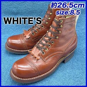 即決★WHITE'S 定価17.7万 13年★26.5cm ホワイツ 8.5E バウンティハンター ウォーターバッファロー セミドレス ドレストゥキャップ