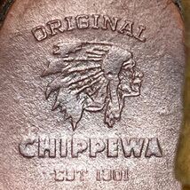 即決★Chippewa 定価4万 1901M08★26cm エンジニアブーツ チペワ 8E ブラウン ハイランダー モックトゥ タン フルグレインオイルドレザー_画像6