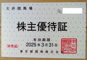 東京都競馬 大井競馬場 株主優待証 (2025.3迄) 送料63円
