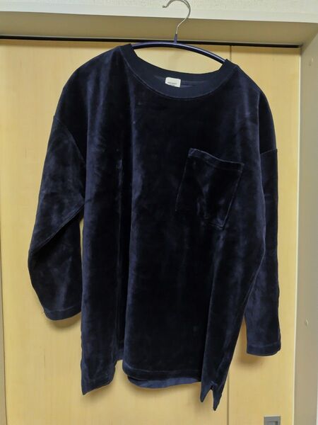 美品 BROWNY VINTAGE ブラウニーヴィンテージ 七分袖 ネイビー パイル生地