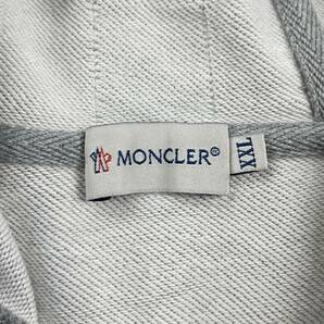 稀少XXL! モンクレール パーカー ロゴワッペン グレー トリコロール ステッチ ブルゾン MONCLER ジップアップ トレーナー スウェットの画像7