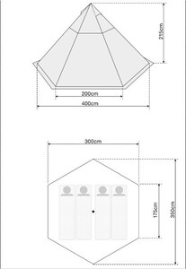 フィールドア ワンポールテント400 ティピー キャンプ テント タープ アウトドア BBQ フェス 野営 グランピング スタイル mc01065100