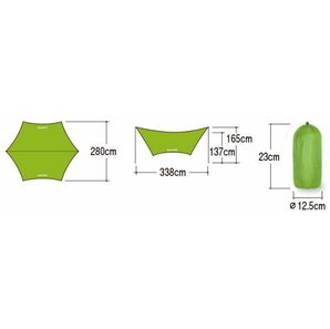 美品◆mont-bell モンベル ミニタープ HX 【ポール付】キャンプ アウトドア ツーリング 小型 ヘキサタープ 雨除け 日よけ mc01065446の画像10