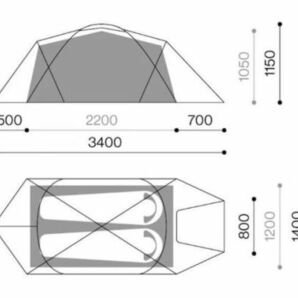 Muraco ムラコ NORM 2P TENT GREY SHELTER 【グランドシート 付】 ドームテント muraco アウトドア キャンプ テント/タープ mc01065164の画像4