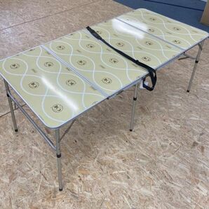 レトロ 廃版 コールマン 大型 8人用 四折テーブル 高さ2段階調整 フォールディング 折りたたみ テーブル アウトドアテーブル 机 mc03014416の画像1