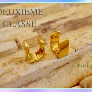ドゥーズィエムクラス DEUXIEME CLASSE ゴールドカラー スクエア フープピアス 秋冬 トレンド デザイン 新品 未使用 アパルトモン の画像2