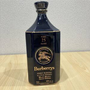 未開栓 BURBURRY'S バーバリー AGED 25 YEARS FINEST BLENDED SCOTCH WHISKY スコッチウイスキー 25年 陶器ボトル 700ml 40％ 1342g 古酒