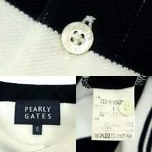 【B2964】【美品】PEARLY GATES パーリーゲイツ ポロシャツ ゴルフウエア ボーダー ワッペン サイズ5_画像8