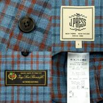 【Y67】【新品】【定価91,300円】【シルク混】J.PRESS×LORO PIANA ジェイプレス ロロピアーナ テーラードジャケット チェック サイズL_画像10